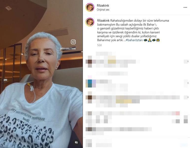 Bahar Öztan'ın Ardından Sevenlerinden Veda Mesajları
