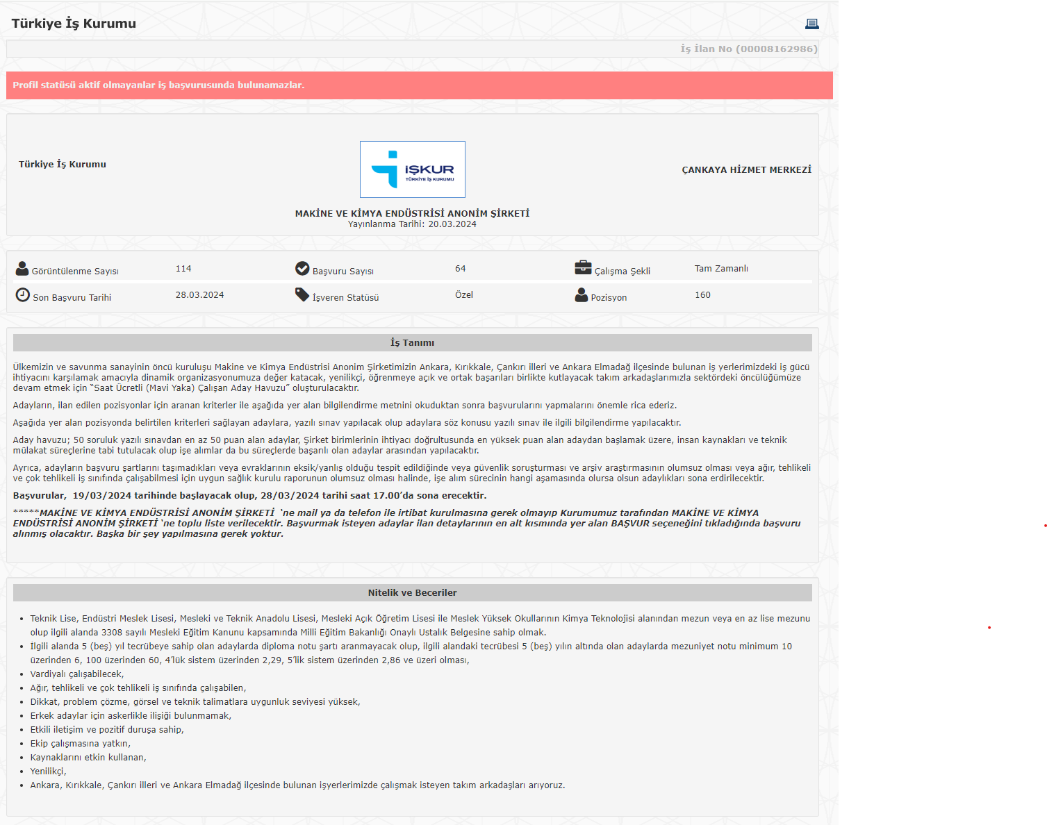 MAKİNE VE KİMYA ENDÜSTRİSİ ANONİM ŞİRKETİ