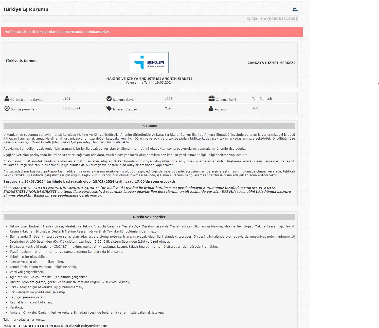 MAKİNE VE KİMYA ENDÜSTRİSİ ANONİM ŞİRKETİ