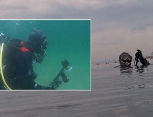 Marmara Denizi’nde Denizcilik Fakültesi Dekanı Dalış Yapıyor