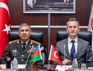 Savunma Sanayii Başkanı Görgün Azerbaycan Savunma Bakanı Hasanov’u Kabul Etti