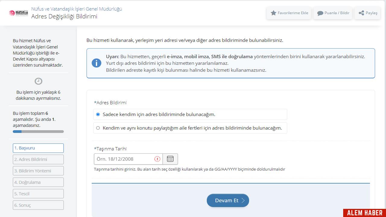 e-Devlet İkametgah Değişikliği Rehberi