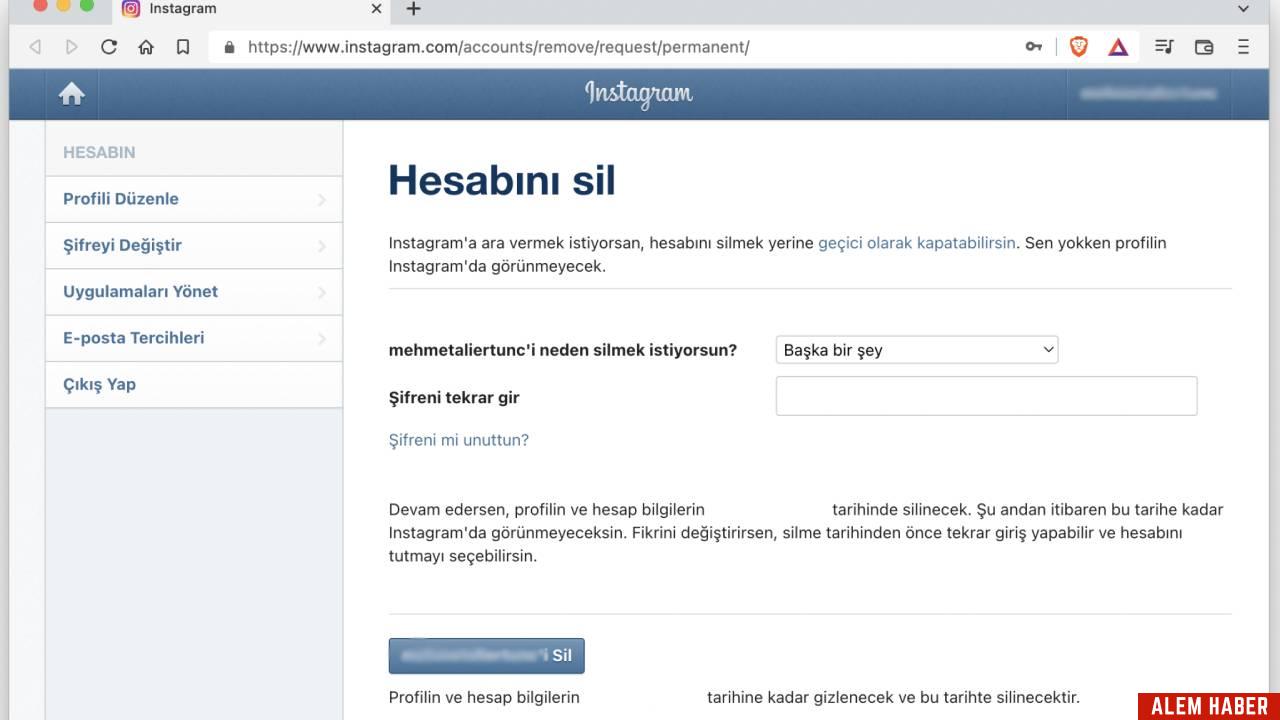 Instagram Hesap Kapatma Geri Alma Süreci