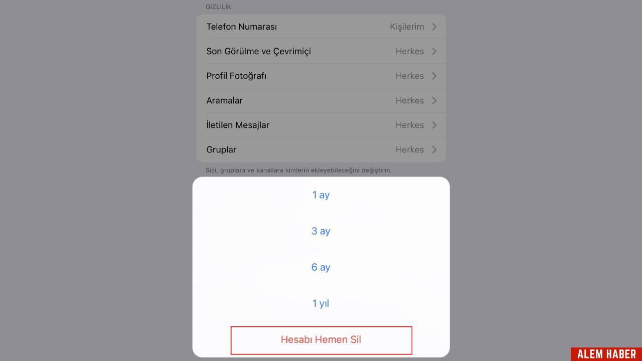 Bilgisayar Üzerinden Hesap Silme