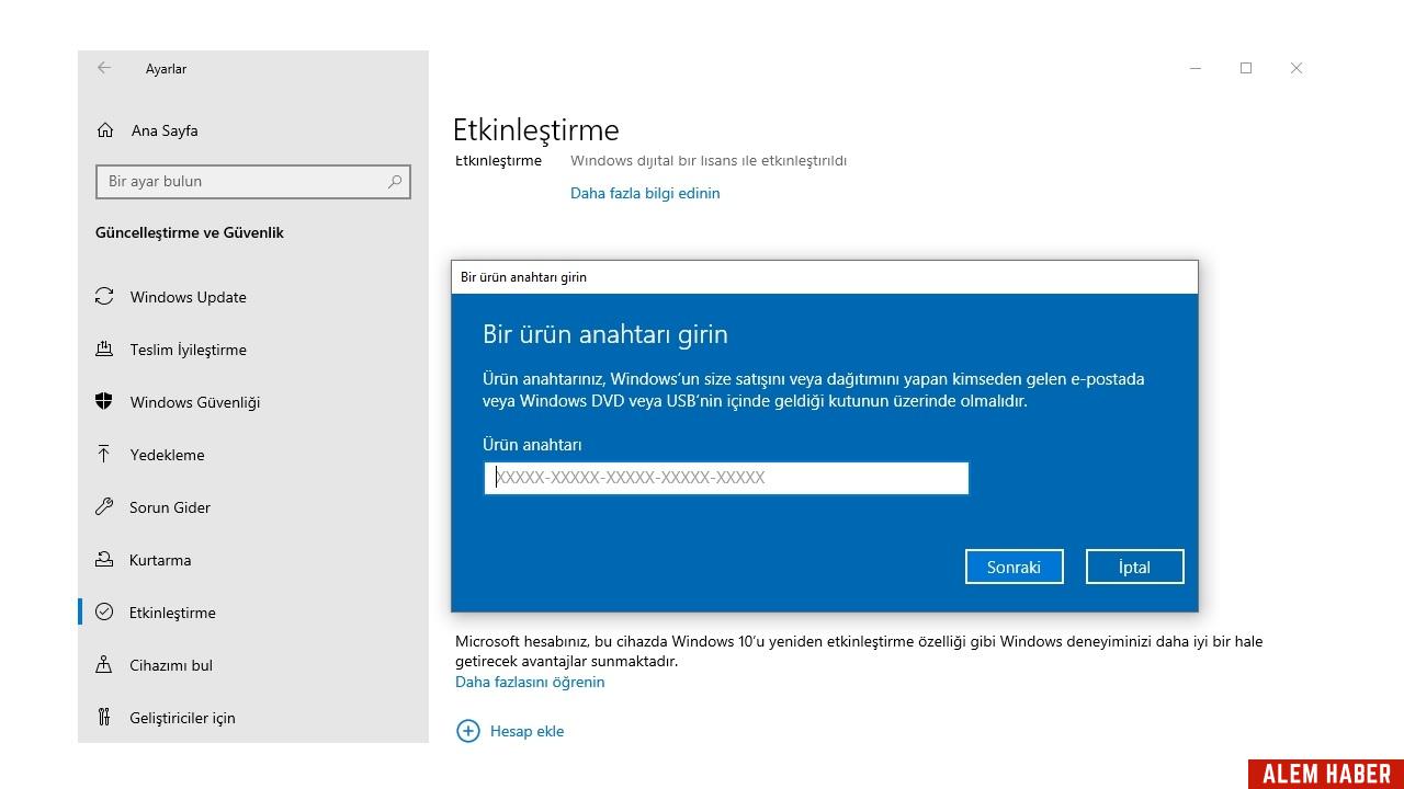 Windows Lisans Sorunlarına Çözüm