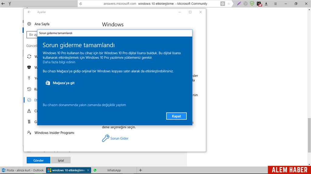 Windows Lisans Sorunlarına Çözüm