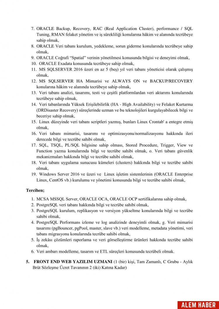 İŞKUR Personel Alımı İlanı Detayları