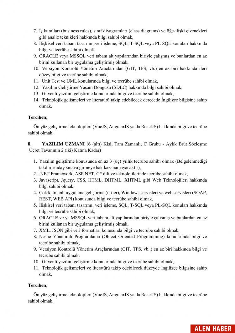 İŞKUR Personel Alımı İlanı Detayları